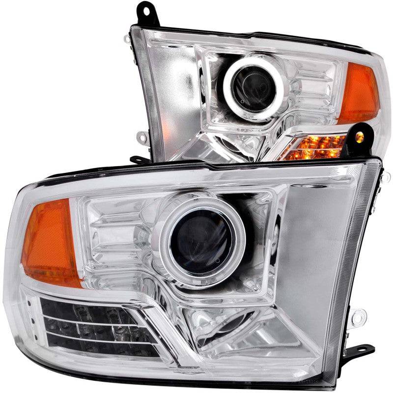ANZO 2009-2016 Dodge Ram 1500 Projector Headlights w/ Halo Chrome (CCFL) - Mammoth Racing -