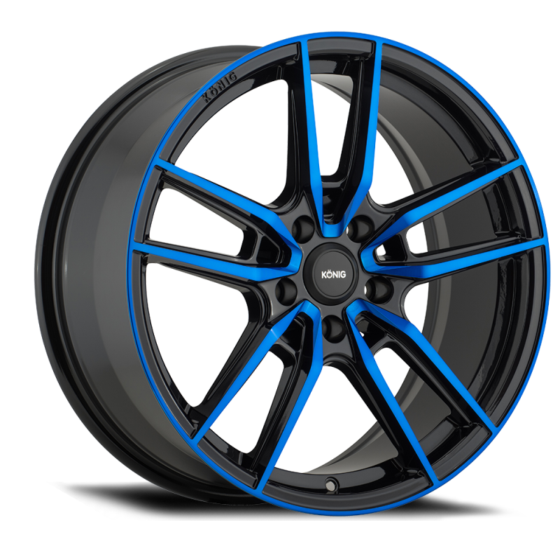 Konig Myth 19x8.5 5x114.3 Et40 Gloss Black w/ Blue Tinted Clearcoat - Mammoth Racing -