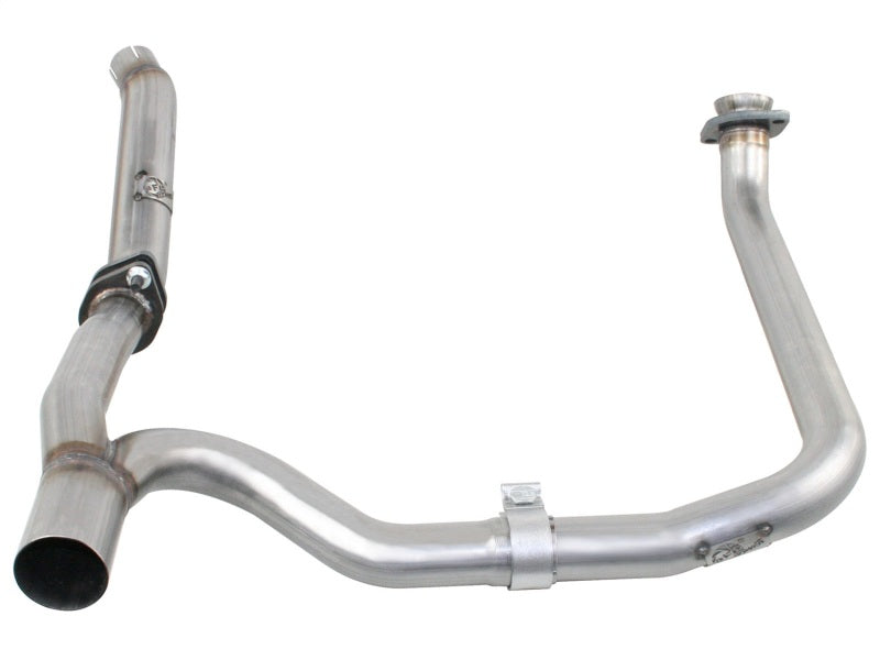 aFe Power Twisted Steel Loop Delete D/P & Y-Pipe SS 2in/2.5in 12-14 Jeep Wrangler (JK) V6 3.6L - Mammoth Racing -