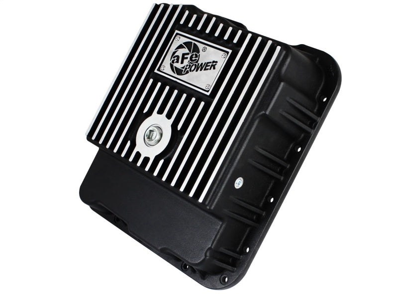 aFe Transmission Pan (Black w/ Machined Fins) GM Trucks 99-16 (4L60-E/4L60E/4L65E/4L70E/4L75E) - Mammoth Racing -