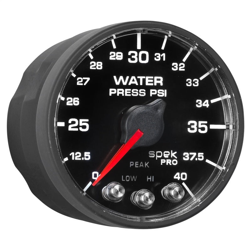 Autometer Spek-Pro - Nascar 2-1/16in Water Press 0- 40 psi Bfb - My Store