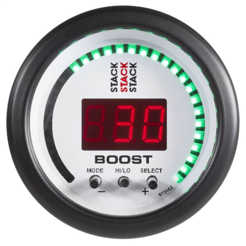 Autometer Stack 52mm -1 to +2 Bar (-30inhg to +30 Psi) Boost Controller - White - My Store