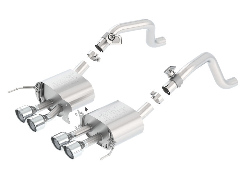 Borla 14-15 Chevy Corvette C7 w/ AFM w/o NPP Atak Rear Section Exhaust Quad Rd RL Tips - My Store
