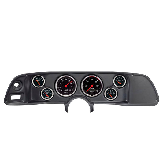 Autometer Designer Black 70-78 Camaro Dash Kit 6pc Tach / MPH / Fuel / Oil / Wtmp / Volt - My Store
