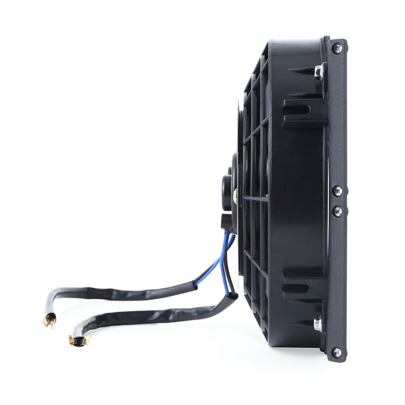 Mishimoto Universal 17in. Heavy-Duty Oil Cooler Fan Shroud - Micro Wrinkle Black - Mammoth Racing -