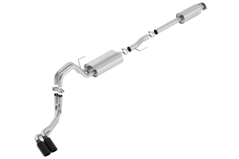 Borla 15-17 F-150 2.7L/ 3.5L EcoBoost/ 5.0L V8 4in. Tip Side Exit S-type Exhaust Black Chrome - My Store