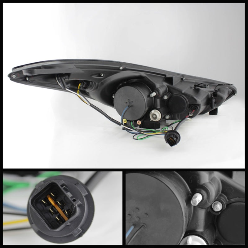 Spyder Hyundai Elantra 11-13 Projector Headlights LED Halo DRL Blk PRO-YD-HYELAN11-DRL-BK - Mammoth Racing -