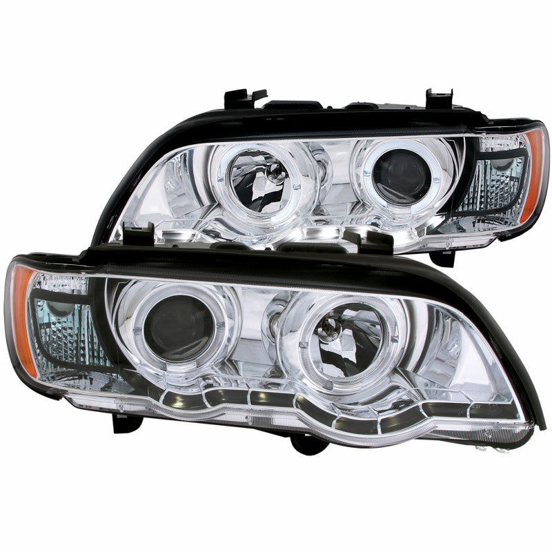 ANZO 2000-2003 BMW X5 Projector Headlights w/ Halo Chrome - Mammoth Racing -