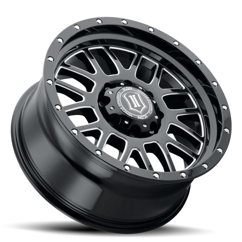 Icon Alpha 20x9 6x135 16mm Offset 5.625in BS Gloss Black Milled Spokes Wheel - Mammoth Racing -