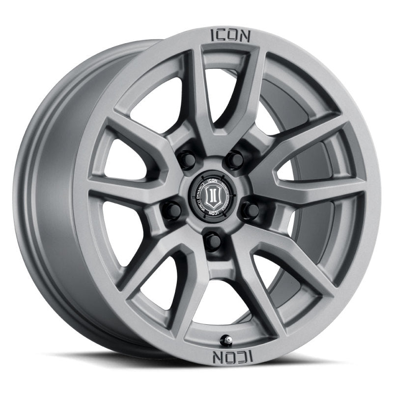 Icon Vector 5 17x8.5 5x150 25mm Offset 5.75in BS 110.1mm Bore Titanium Wheel - Mammoth Racing -