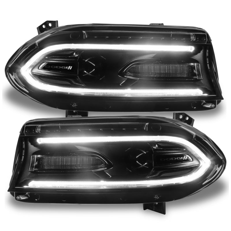 Oracle 15-21 Dodge Charger RGB+W DRL Headlight DRL Upgrade Kit - ColorSHIFT w/ BC1 Controller - Mammoth Racing -