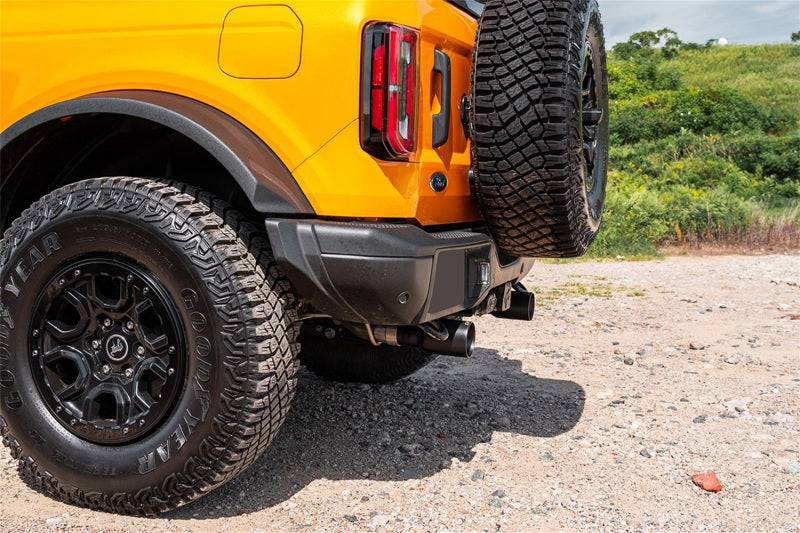 Corsa 21-22 Ford Bronco 2.7L 2-Door 2.75in Cat-Back Dual Rear Exhaust w/4in Straight-Cut Polish Tips - Mammoth Racing -