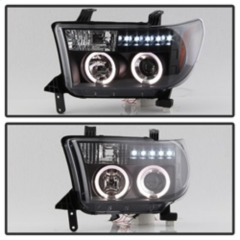 Spyder Toyota Tundra 07-133 Projector Headlights LED Halo LED Blk PRO-YD-TTU07-HL-BK - Mammoth Racing -