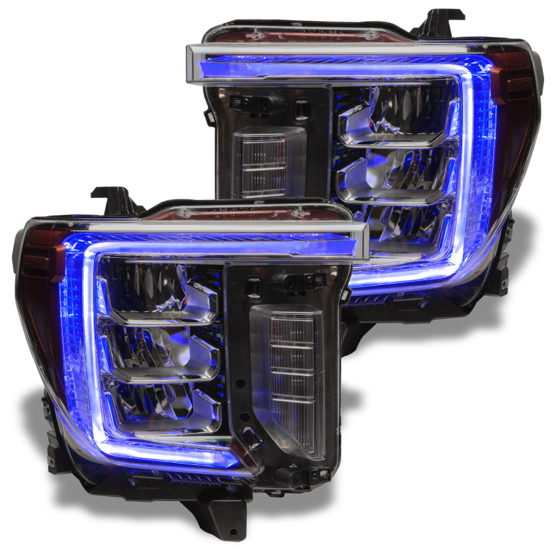 Oracle 20-21 GMC Sierra 2500 HD RGB+W Headlight DRL Upgrade Kit - ColorSHIFT w/ Simple Controller - Mammoth Racing -