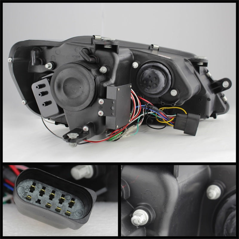Spyder Volkswagen Jetta 11-14 Projector Headlights Halogen Light Tube DRL Smke PRO-YD-VJ11-LTDRL-SM - Mammoth Racing -