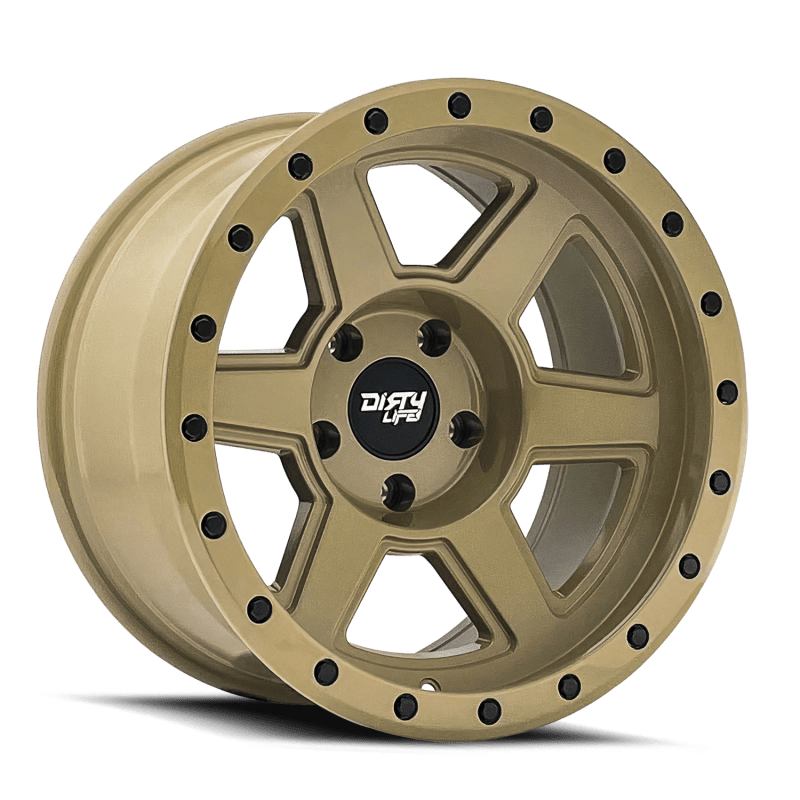 Dirty Life 9315 Compound 17x9 / 6x135 BP / -12mm Offset / 87.1mm Hub Desert Sand Wheel - Mammoth Racing -