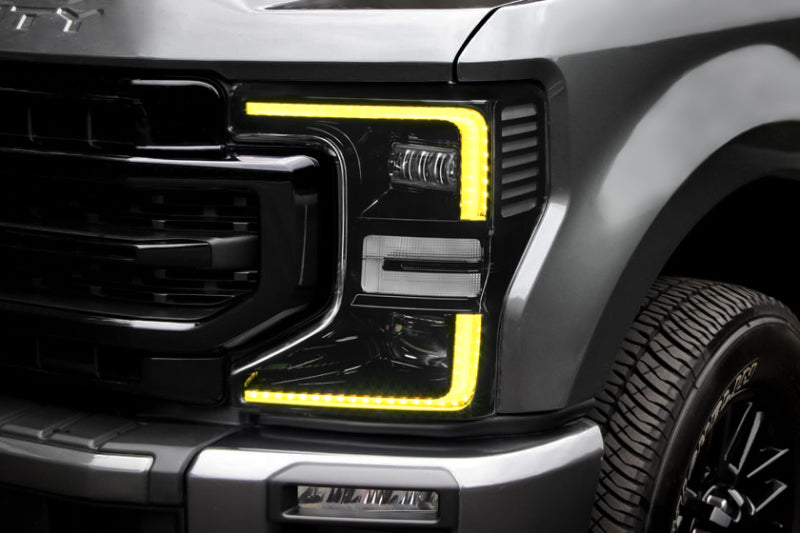 Oracle 20-22 Ford F-250/350 Super Duty Dynamic ColorSHIFT Headlight DRL Upgrade Kit w/Switchback - Mammoth Racing -