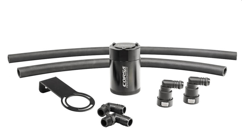 Corsa 21-22 Dodge Ram TRX Crew Cab Aluminum Oil Catch Can w/Mounting Bracket - Mammoth Racing -