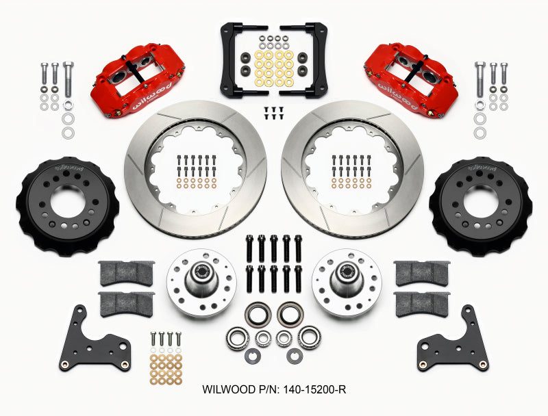 Wilwood Narrow Superlite 6R Front Hub Kit 14.00in Red 65-72 CDP C Body -Drum - My Store