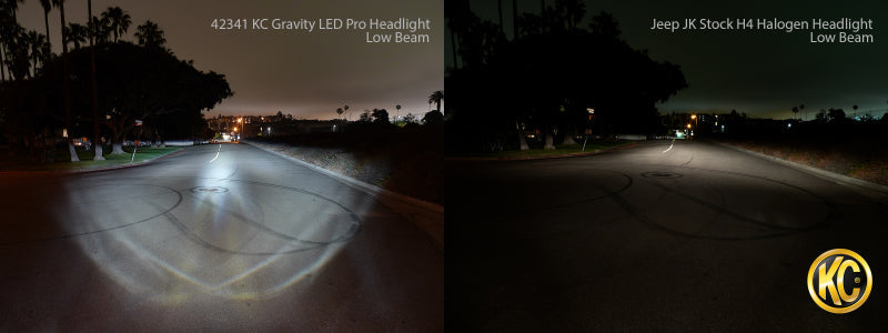 KC HiLiTES 07-18 Jeep JK 7in. Gravity LED Pro DOT Approved Replacement Headlight (Single) - Mammoth Racing -