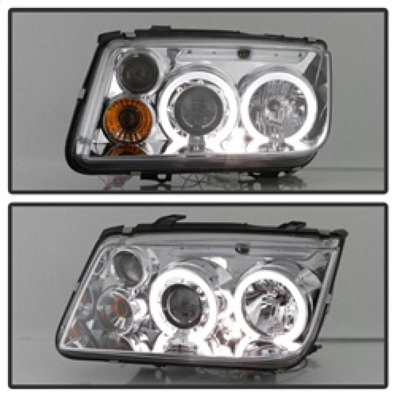 Spyder Volkswagen Jetta 99-05 Projector HeadlightsLED Halo Chrm PRO-YD-VJ99-HL-C - Mammoth Racing -