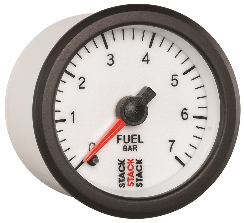Autometer Stack 52mm 0-7 Bar M10 Male Pro Stepper Motor Fuel Pressure Gauge - White - My Store