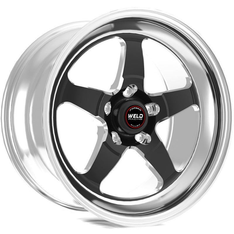 Weld S71 17x10 / 5x112 BP / 7.3in. BS Black Wheel (Medium Pad) - Non-Beadlock - Mammoth Racing -