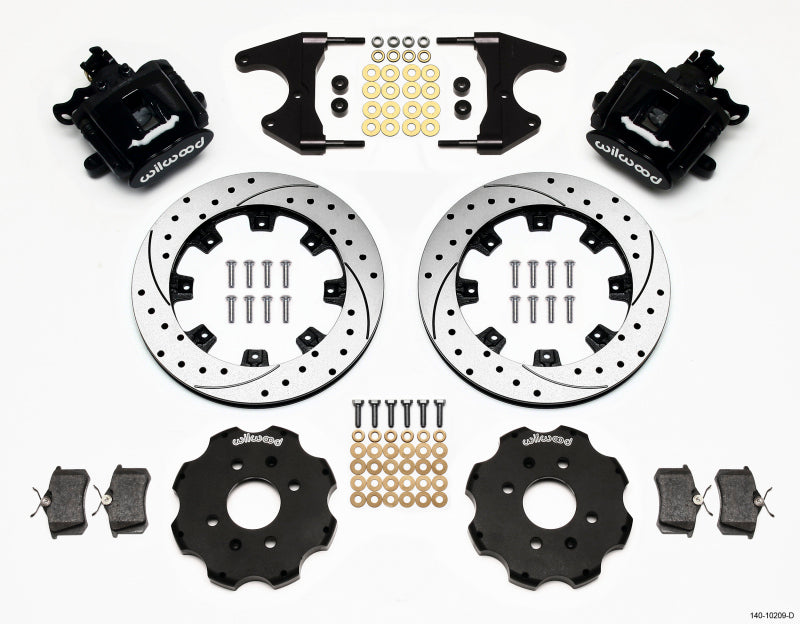 Wilwood Combination Parking Brake Rear Kit 12.19in Drilled Civic / Integra Drum 2.46 Hub Offset - Mammoth Racing -