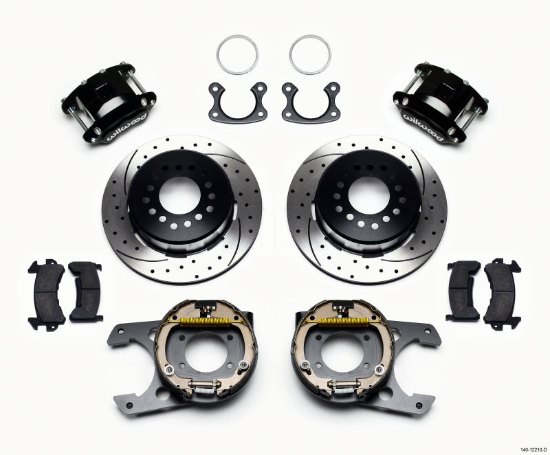 Wilwood D154 P/S Park Brake Kit Drilled Small Ford 2.66in Offset - Mammoth Racing -