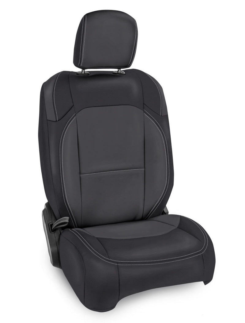 PRP 2018+ Jeep Wrangler Jlu/4 Door/Gladiator JT/Non-Rubicon Front Seat Covers(Pair) -Black/Grey - Mammoth Racing -