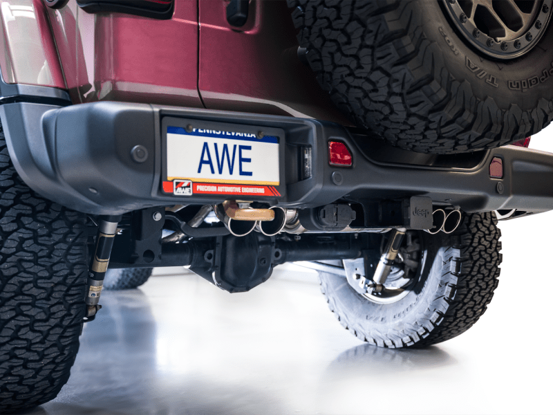 AWE 21+ Wrangler 392 Switchpath Cat-Back Exhaust- Quad BashGuards - My Store