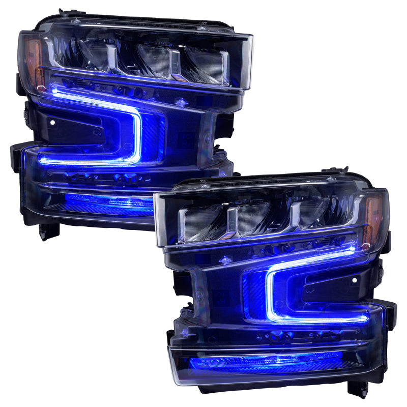 Oracle 19-21 Chevy Silverado 1500 RGB+W Headlight DRL Upgrade Kit - ColorSHIFT 2 - Mammoth Racing -
