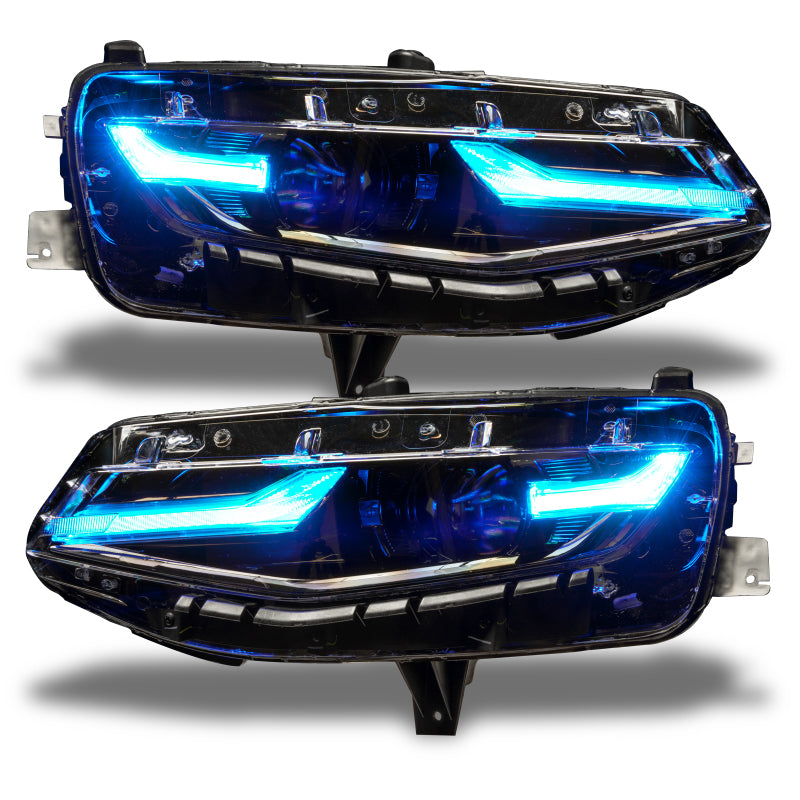 Oracle 19-21 Chevy Camaro LS/LT RGB+A Headlight DRL Upgrade Kit - ColorSHIFT w/ BC1 Controller - Mammoth Racing -