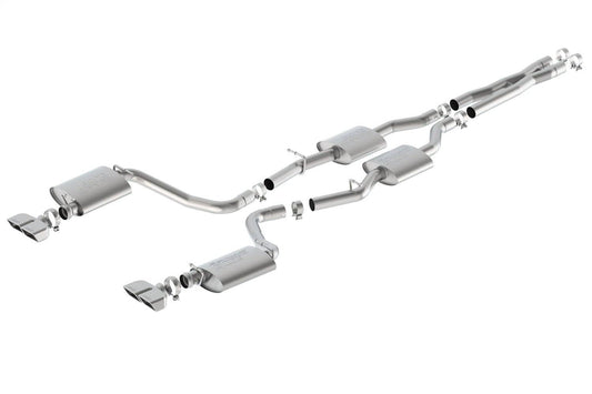 Borla 15-16 Dodge Challenger R/T 5.7L Dual Rectangle Angle Cut Dual Split Rear Exit S-Type Exhaust - Mammoth Racing -