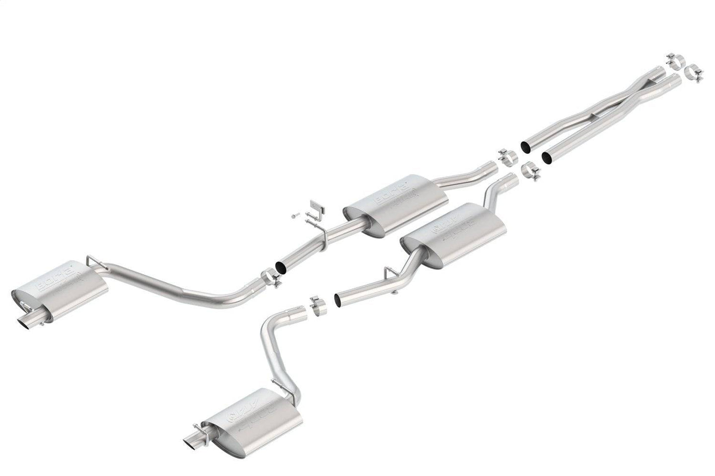 Borla 15-16 Dodge Charger 3.6L V6 ATAK Cat Back Exhaust (Uses Factory Valence) - Mammoth Racing -