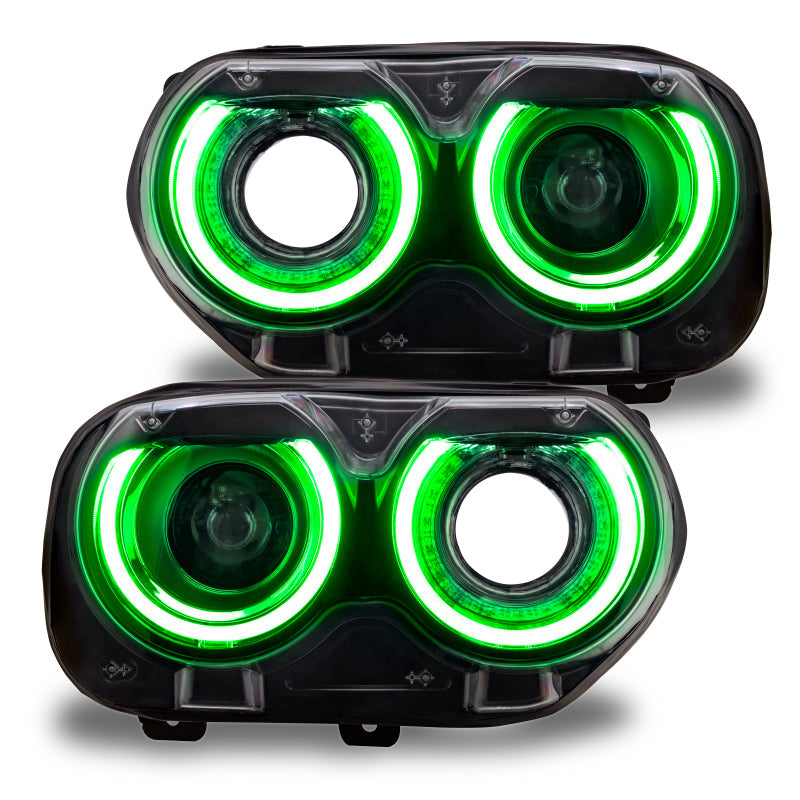 Oracle 15-21 Dodge Challenger RGB+W Headlight DRL Upgrade Kit - ColorSHIFT - BC1 - Mammoth Racing -