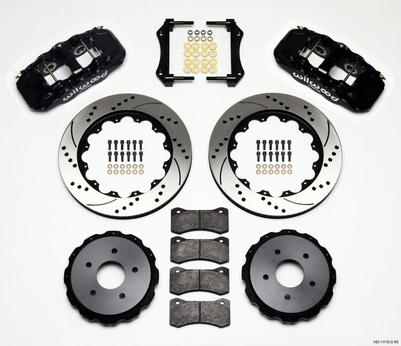 Wilwood Aero4 Rear Kit 14.00in Drilled 97-04 Corvette C5/z06 05-13 C6 - Mammoth Racing -