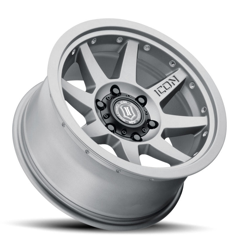 Icon Rebound Pro 17x8.5 5x5 -6mm Offset 4.5in BS 71.5mm Bore Titanium Wheel - Mammoth Racing -
