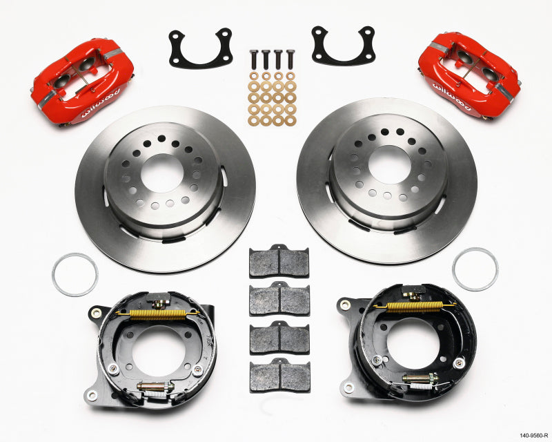 Wilwood Forged Dynalite P/S Park Brake Kit Red New Big Ford 2.50in offset Staggrd Shock - My Store