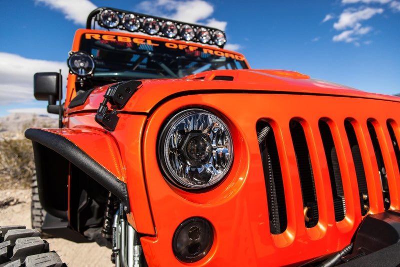 KC HiLiTES 07-18 Jeep JK (Not for Rubicon/Sahara) 7in. Gravity LED Pro DOT Headlight (Pair Pack Sys) - Mammoth Racing -