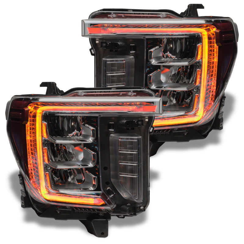 Oracle 20-21 GMC Sierra 2500 HD RGB+W Headlight DRL Upgrade Kit - ColorSHIFT w/ Simple Controller - Mammoth Racing -
