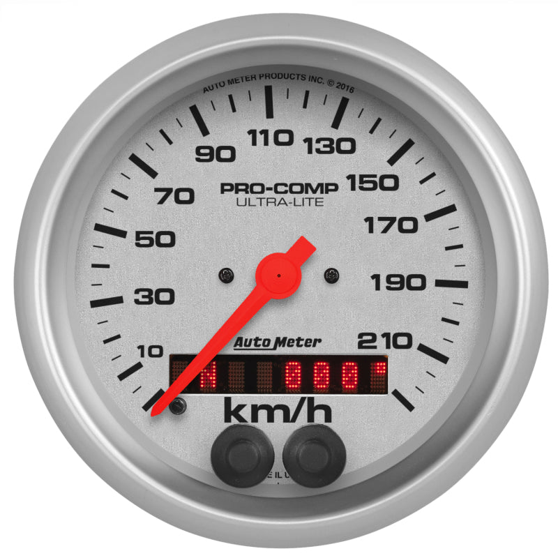 Autometer Ultra-Lite 3-3/8in. 0-225km/h (gps) Speedometer Gauge - My Store