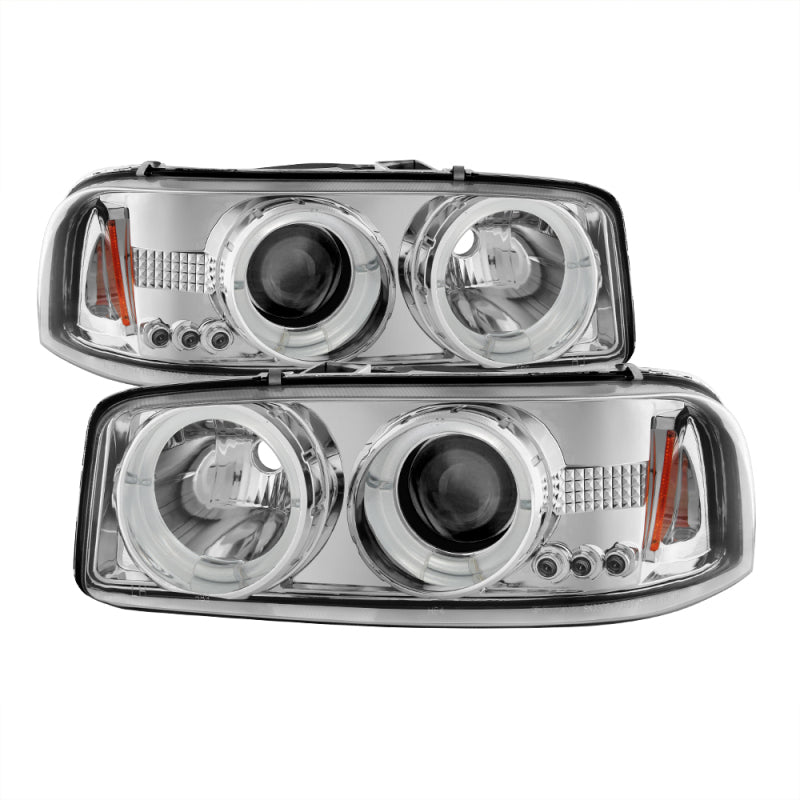 Spyder GMC Sierra 1500/2500/3500 99-06 Projector Headlights LED Halo LED Chrome PRO-YD-CDE00-HL-C - Mammoth Racing -