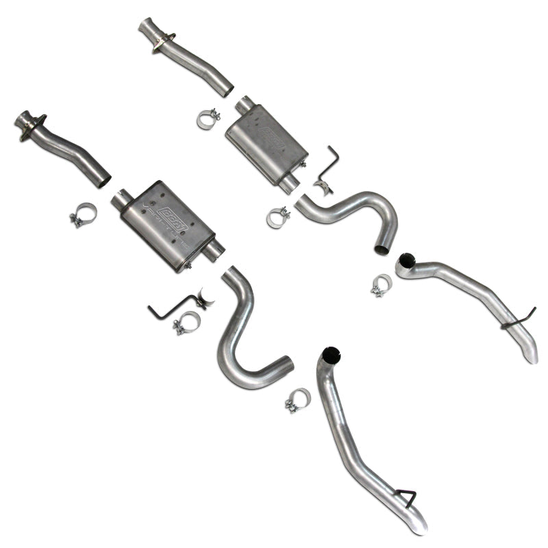 BBK 87-93 Mustang GT Cat Back Kit Varitune Mufflers - Aluminized turn downs - My Store