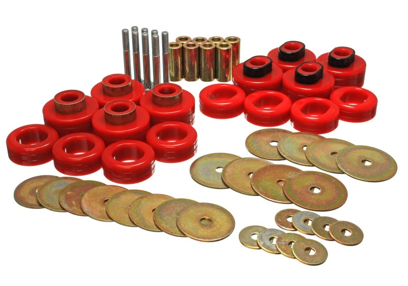 Energy Suspension Cab Mount Set - Club Cab - Red - Mammoth Racing -