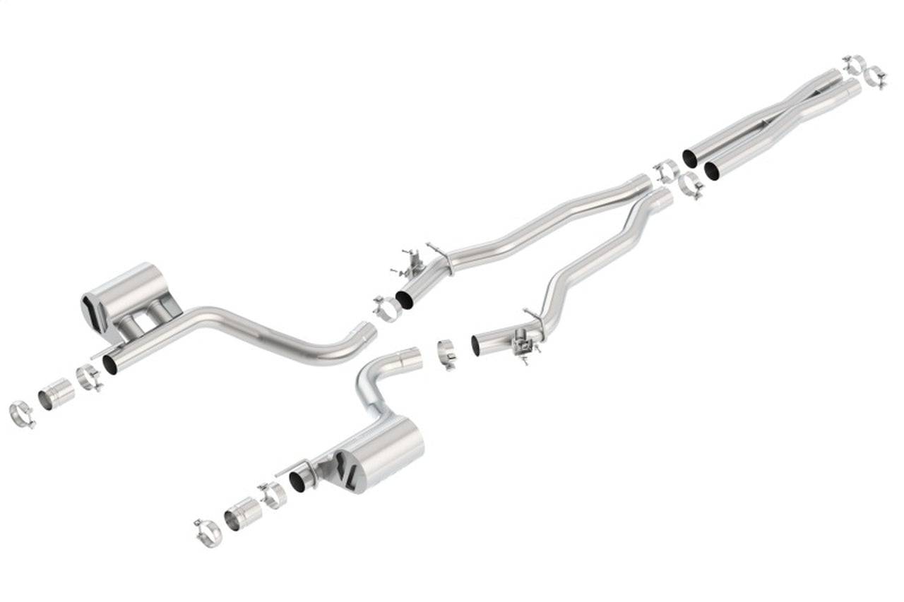 Borla 15-16 Dodge Charger Hellcat 6.2L V8 ATAK Catback Exhaust w/ Valves No Tips Factory Valance - Mammoth Racing -