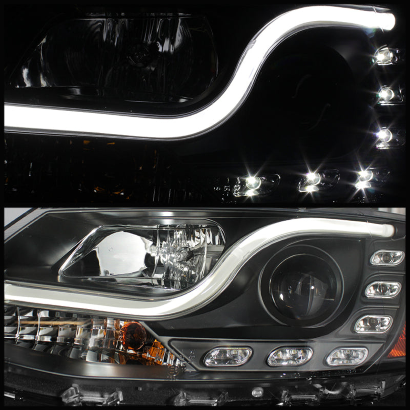 Spyder Volkswagen Jetta 11-14 Projector Headlights Halogen Light Tube DRL Blk PRO-YD-VJ11-LTDRL-BK - Mammoth Racing -