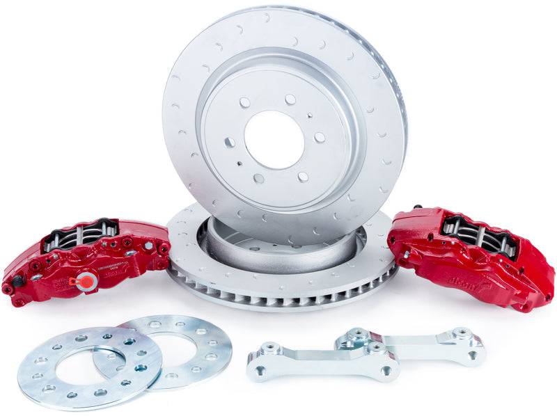 Alcon 10-14 & 17-18 Raptor/09-17 F150 360x32 Rotors 4-Piston Red Rear Brake Kit w/o Elect Park Brake - My Store
