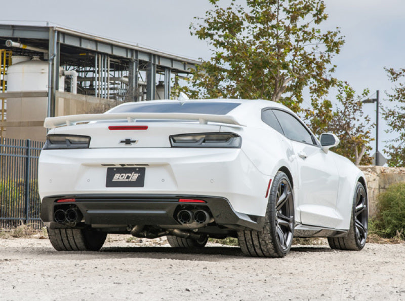 Borla 17-18 Chevrolet Camaro ZL1 6.2L V8 S Type Catback Exhaust w/ Dual Mode Valves CF Black Anod - My Store