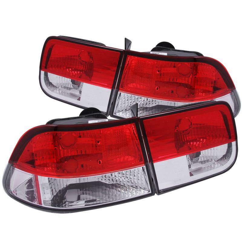 ANZO 1996-2000 Honda Civic Taillights Red/Clear - My Store